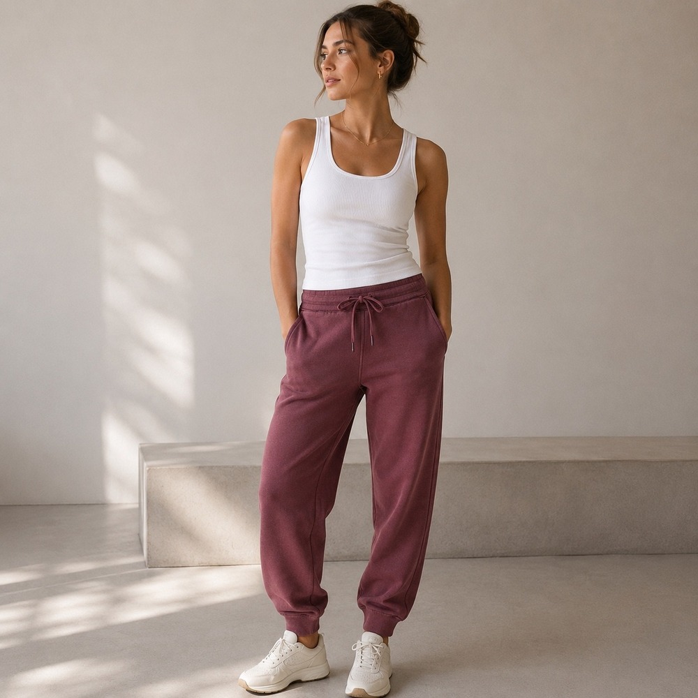 Lululemon Scuba High-Rise Jogger Womens 6 Red Merlot Fleece W5CVAS‎